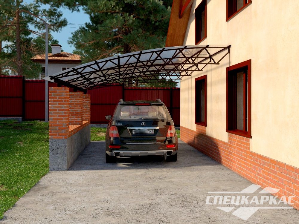 Навес из поликарбоната для автомобиля Навес из поликарбоната для автомобиля