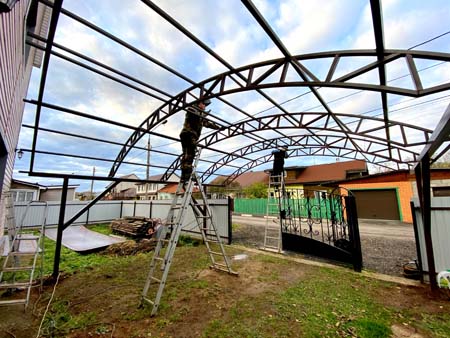 Навес из поликарбоната цена с доставкой и установкой Навес из поликарбоната цена с доставкой и установкой